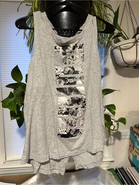 Puma Light Gray Floral-Graphic Women's Tank Top